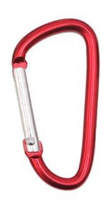 Aluminium sleutelhanger rood 56 mm ovaal 10 stuks